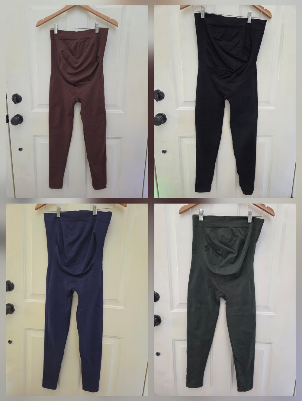 Blanqi Maternity Leggings Lot - Brown, Black, Navy Blue, Green